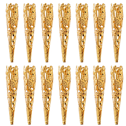 Золотой 150шт. железные конусы, золотые, 42x8 мм, отверстие : 1 мм