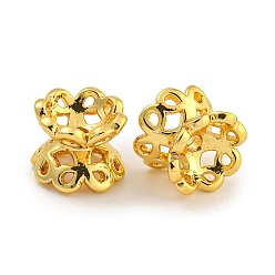 Настоящее золото 18K Рейка из латунной проставки, без свинца и без кадмия, долговечный, реальный 18 k позолоченный, 5x6.5x6.5 мм, отверстие : 1.2 мм