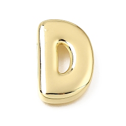 Letter D Прелести латунных слайд, буквы, золотые, Буква D, 25x16.5x5 мм, отверстие : 11x2 мм