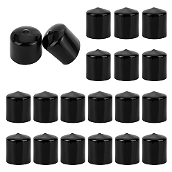 Черный Резиновые заглушки, гибкие крышки для болтов, колпачки, протекторы резьбы, колонка, чёрные, 39.5x36 мм, внутренний диаметр: 33 мм