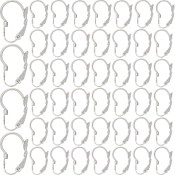 Нержавеющая Сталь Цвет 304 из нержавеющей стали выводы Leverback серьги, с неровным рисунком, цвет нержавеющей стали, 16.7x10.5x4 мм, отверстие : 1.4 мм, штифты : 1 мм, 240 шт / коробка