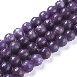 Lepidolite Natural Lepidolite/Purple Mica Stone Beads Strands, Round, 10mm, Hole: 1.2mm, about 38pcs/strand, 15.16 inch(38.5cm)