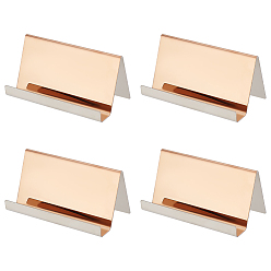 Розовое Золото Прямоугольник 304 держатель для визиток из нержавеющей стали, подставка для именных карточек, розовое золото , 90x50x51 мм