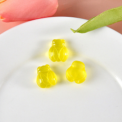 Коровка Кабошоны из светящейся смолы для декодирования насекомых, светится в темноте, коровка, 17x15 мм