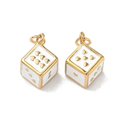 Белый 304 нержавеющей стальной эмали подвески, амулеты в кости, ионное покрытие (ip), реальный 18 k позолоченный, белые, 17x12x14 мм, Перейти кольцо: 5.5x1 мм, внутренний диаметр: 2.5 мм