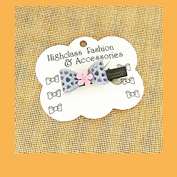 Белый Карты дисплея скрепки для волос, заколки для волос украшения аксессуары для волос, белые, 10x6 см