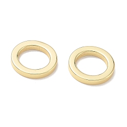 Real 18K Gold Plated Brass Spacer Beads, Flat Ring Shape, Real 18K Gold Plated, 12x1.8mm, Hole: 8mm