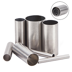 Stainless Steel Color Stainless Steel Cookie Cutters, Cookies Molds, DIY Biscuit Baking Tool, Column, Stainless Steel Color, Box: 4.9x4cm, Inner Diameter: 15mm/11mm/9.5mm/7.5mm/5.5mm/3.5mm/2.5mm, 7pcs/box