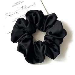 Черный Горошек colth аксессуары для волос, резинки для волос для девочек или женщин, резинка для волос / резинки для волос, чёрные, 125 мм