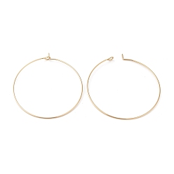 Real 18K Gold Plated 316 Surgical Stainless Steel Wine Glass Charms Rings, Hoop Earring Findings, DIY Material for Basketball Wives Hoop Earrings, Real 18k Gold Plated, 45x40x0.7mm, 21 Gauge