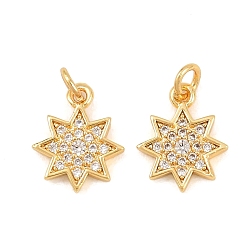 Настоящее золото 18K Латунные микро проложить кубического циркония прелести, солнечные чары, без свинца и без кадмия, стойки покрытие, долговечный, реальный 18 k позолоченный, 12x9x1.5 мм, Перейти кольцо: 4x0.8 мм, внутренний диаметр: 2.5 мм