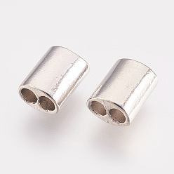 Platine Alliage multi - chapelets de lien, pour les bracelets en cuir, platine, 11x8x5.5mm, Trou: 3mm