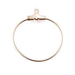 Розовое Золото 304 подвески из нержавеющей стали, обручание серьги, розовое золото , 29x26x1.5 мм, 20 датчик, отверстие : 1 мм, штифты : 0.8 мм