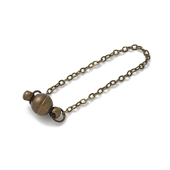 Античная Бронза Латунные магнитные застежки, без кадмия, без никеля и без свинца, ссылка, античная бронза, 88x6x6 мм