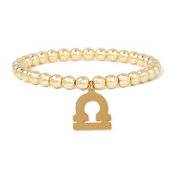 Весы Гематитовые синтетические немагнитные браслеты, браслеты с подвесками созвездия для мужчин и женщин, Весы, 7-1/2 дюйм (19 см)