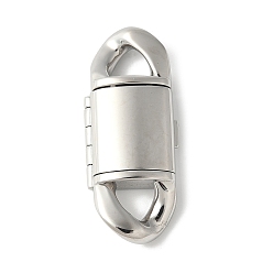 Нержавеющая Сталь Цвет 316 хирургические кламмеры из нержавеющей стали, овальные, цвет нержавеющей стали, 37x15.5x6.5 мм, отверстие : 5.5x5.5 мм