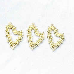 Золотой Подвески из сплава , сердце прелести, золотые, 36x21 мм