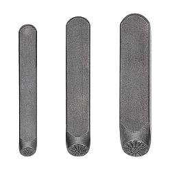 Сердце 3шт. 3 стили штампы из стали и кожи, прямоугольные, сердце, 60.5x6x6 мм, картина: 5~8.5x5~8.5 мм, 1 шт / стиль