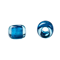 (932) Inside Color Aqua/Capri Lined TOHO Round Seed Beads, Japanese Seed Beads, (932) Inside Color Aqua/Capri Lined, 11/0, 2.2mm, Hole: 0.8mm, about 5555pcs/50g