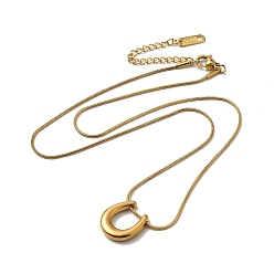 Золотой 304 ожерелья-подвески в форме арки из нержавеющей стали с круглыми цепочками в виде змей, золотые, 16.34 дюйм (41.5 см)