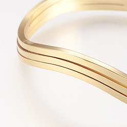 Real 18K Gold Plated Brass Cuff Bangle, Real 18K Gold Plated, 2 inchx2-1/4 inch(50x58mm)