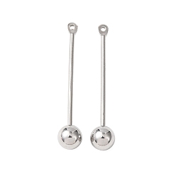 Нержавеющая Сталь Цвет 304 Шаровой штифт с резьбой из нержавеющей стали, Винтовые штифты с шаровидным наконечником, цвет нержавеющей стали, 28x5 мм, отверстие : 0.9 мм