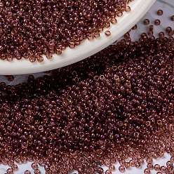 (RR303) Rose Gold Luster MIYUKI Round Rocailles Beads, Japanese Seed Beads, (RR303) Rose Gold Luster, 15/0, 1.5mm, Hole: 0.7mm, about 5555pcs/bottle, 10g/bottle