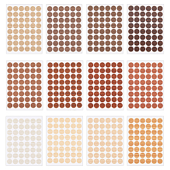 (52) Непрозрачная лаванда 24 листы 12 цвета ПВХ самоклеящиеся заглушки для отверстий под винты наклейки, круглые наклейки с отверстием для пылезащитного чехла, разноцветные, 145x105x0.5 мм, 48шт / лист, 2 листов / цвет