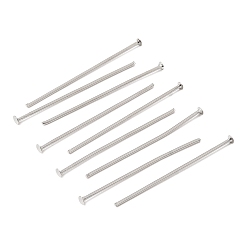 Real Platinum Plated SHEGRACE Brass Flat Head Pins, Cadmium Free & Nickel Free & Lead Free, Real Platinum Plated, 30x0.7mm, Head: 2mm, about 180pcs/bag