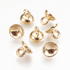 Light Gold Пластиковые бусины кулон поручитель поручительств, для подвесных планок, золотой свет, 7x8 мм, отверстие : 2 мм
