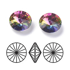 Средно--витражный K 9 горный хрусталь заостренный назад, горный хрусталь Риволи, класс А, с покрытием на задной стороне, конус, Vitrail среднего, 8x4 мм