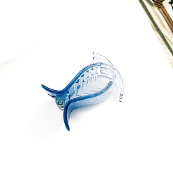 Темно-Синий Заколки для волос из пластика в виде цветка, аксессуары для волос для женщин и девочек, темно-синий, 55 мм