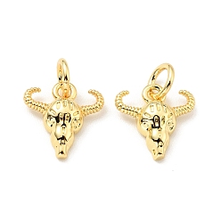 Настоящее золото 18K Латунь прелести, с целью перехода в кольце, без кадмия и без свинца, поголовье крупного рогатого скота, реальный 18 k позолоченный, 10.5x10x3 мм