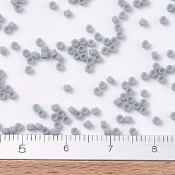 (DB1589) Matte Opaque Ghost Gray MIYUKI Delica Beads, Cylinder, Japanese Seed Beads, 11/0, (DB1589) Matte Opaque Ghost Gray, 1.3x1.6mm, Hole: 0.8mm, about 2000pcs/bottle, 10g/bottle