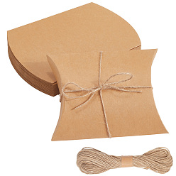 Цвет Древесины 20шт. бумажные подушечки для конфетных коробок, для свадьбы сувениры детский душ день рождения праздничные атрибуты, джутовым шпагатом, деревесиные, 16.5x13x4.2 см