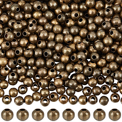 Bronze Antique 400perles d'espacement en fer pcs, pour la fabrication de bijoux de bricolage, ronde, bronze antique, 6x5.5mm, Trou: 2.2mm