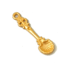 Золотой Ложка сплав мини модель, аксессуары для кукольного домика с микро-ландшафтом, притворяясь опорными украшениями, ложка, золотые, 33x9 мм