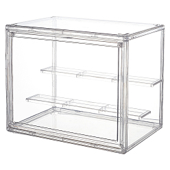 Прозрачный Витрина для пластиковых минифигурок, пылезащитная коробка для кукол для моделей игрушек фигурки, прозрачные, Готовый продукт: 27x18x22см, 9 шт / комплект