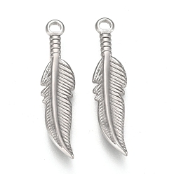 Нержавеющая Сталь Цвет Устойчивые к потускнению 304 подвески из нержавеющей стали, лист, цвет нержавеющей стали, 28x6x3 мм, отверстие : 2 мм