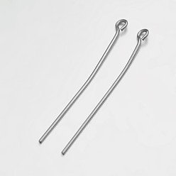 Платина Латунный штифт, платина, 40 мм, отверстия: 2 мм, контактный: 0.8 мм, о 2700шт / 500g