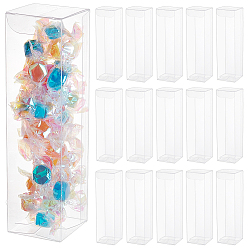 Clear Rectangle PVC Packaging Boxes, Transparent Gift Case, Clear, 4x4x15cm