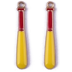 Tool Подвески из эмали и сплава, золотые, бейсбол бар, 35x6 мм