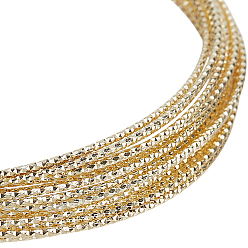 Настоящее золото 14K Латунная проволока, текстурированная круглая, реальный 14 k позолоченный, 1.2 мм