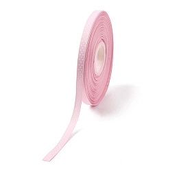 Pink Горошек лента Grosgrain ленты, розовые, три точки на наклонной линии, около 3/8 дюйма (10 мм) в ширину, 50yards / рулон (45.72 м / рулон)