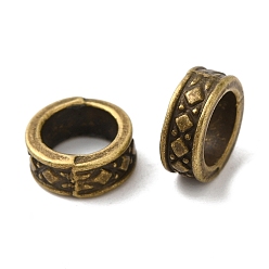 Античная Бронза Сплавочные овальные бусины тибетского стиля , без кадмия и без свинца, пончик, античная бронза, 7.5x3 мм, Отверстие : 5 мм , около 2702 шт / 1000 г