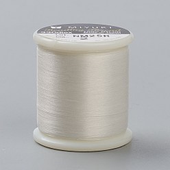 Бежевый Миюки бисероплетение нейлоновой нитью б, 330 дтекс / 0.203 мм / 0.008", для бусин, # 2, бежевые, 0.16 мм, 55 ярдов (50 метров) / рулон