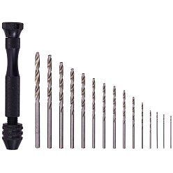 Черный Набор микро сверл и бархатные сумки, чёрные, 8.9x1.5 см, 1 шт / комплект, сверла: 0.5~3 мм, 30 шт / комплект