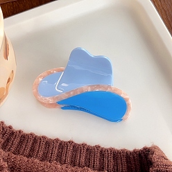 Темно-Голубой Заколки для волос с когтями из ацетата целлюлозы (смола), шляпа, глубокое синее небо, 84x51 мм