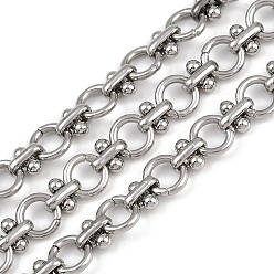 Нержавеющая Сталь Цвет 304 кольцо из нержавеющей стали с круглыми звеньями цепи, несварные, с катушкой, цвет нержавеющей стали, 8x1.5 мм