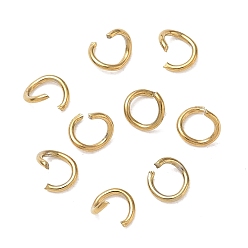 Real 18K Gold Plated 304 Stainless Steel Open Jump Rings, Real 18K Gold Plated, 5x0.8mm, Inner Diameter: 3.3mm